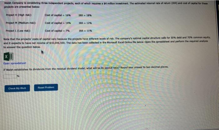 consists of 20% debt and 80% equity; however, the CEO believes that