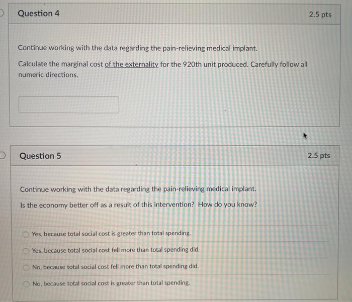 The implant is produced by a profit-maximizing, price taking firm for which