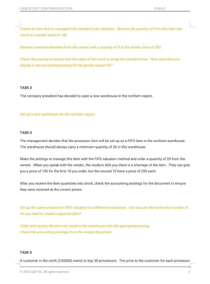 In this case study, you will perform the following tasks: Check company