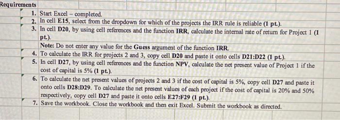 steps below using cell references to given data or previous calculations. In