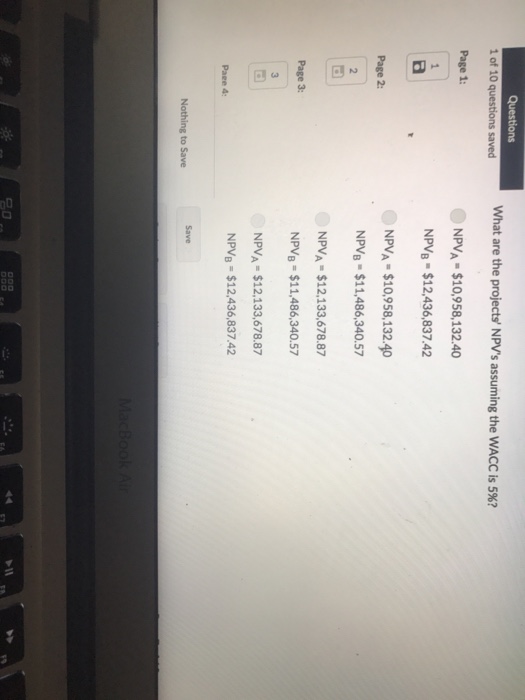 flows (in millions Project A $30 $10 $15 $22 Project B $25