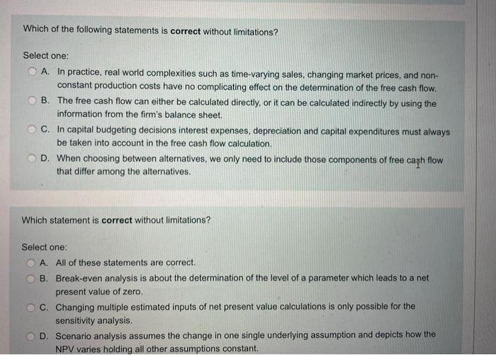 PLEASE SELECT CORRECT ANSWER WITHOUT EXPLAIN Which of the following statements is