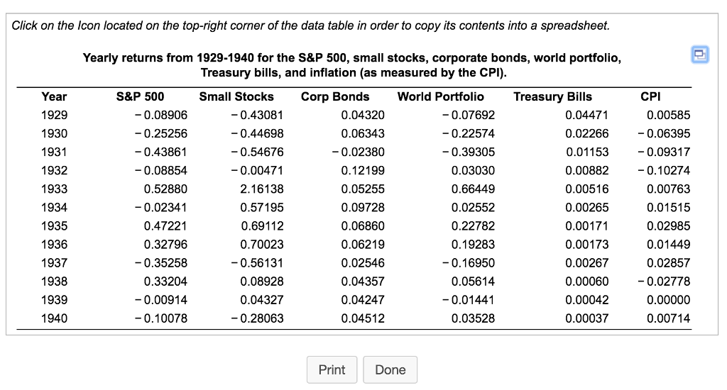 Great Depression) b. Compute the variance and standard deviation for each of