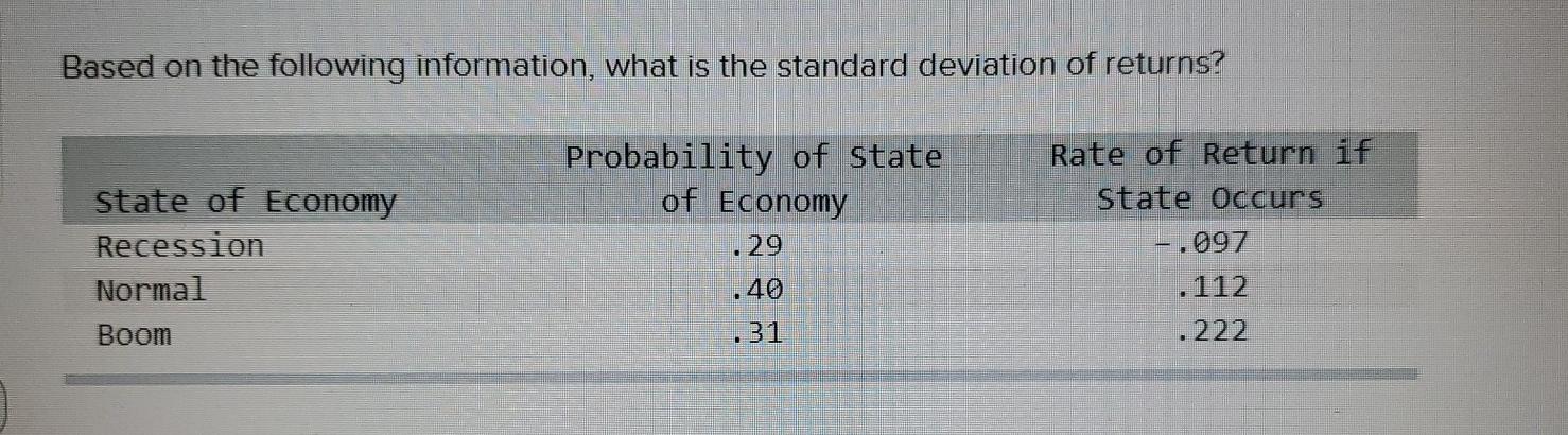 how do I solve this? Based on the following information, what is