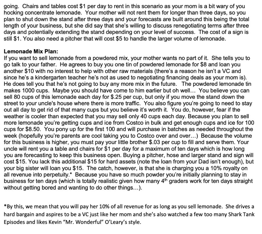 are an intelligent ten-year-old child (4th grader) who wants to start a