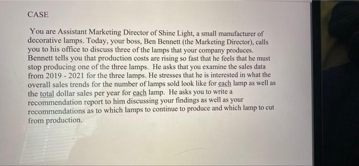 format to set up the report. The report should present your findings,