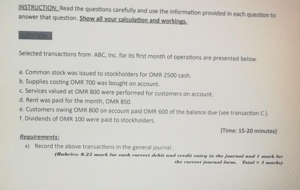  HI, I want the answer for this question please INSTRUCTION: Read