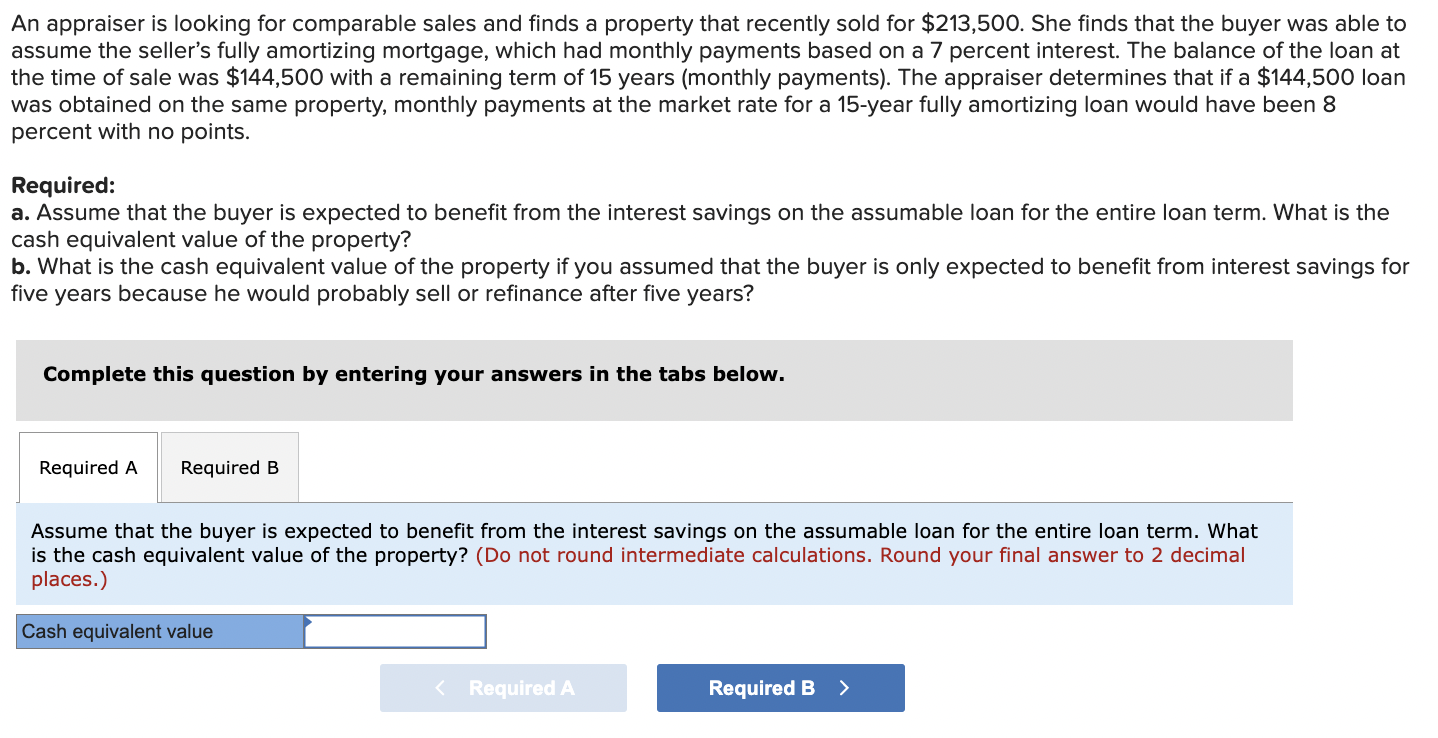 answer all questions above An appraiser is looking for comparable sales and