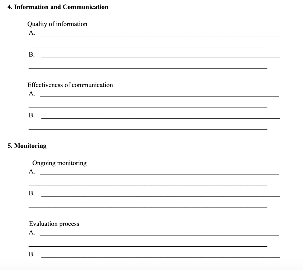 this assignment is being used with permission from Internal Auditing Foundation (IIA).