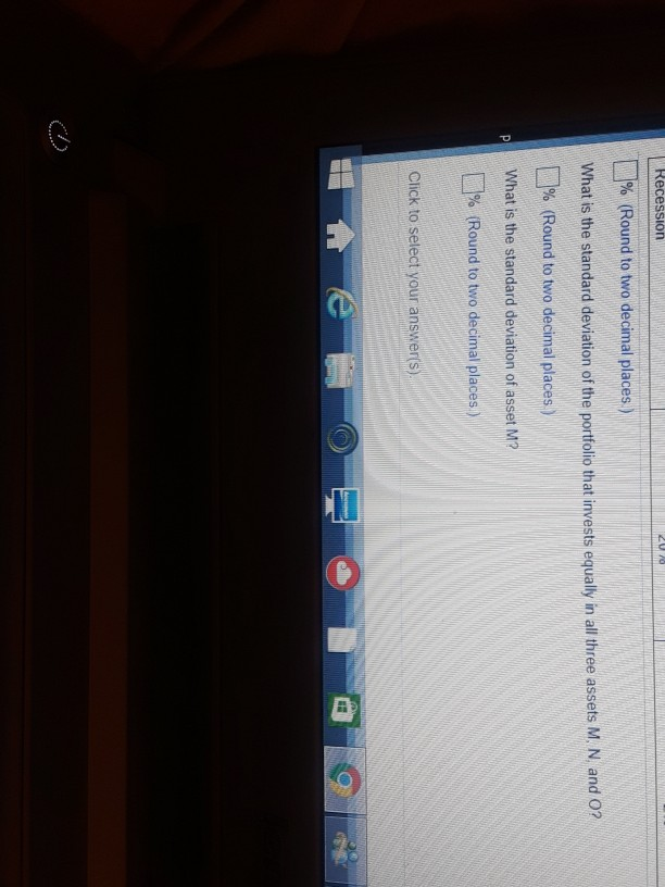 risk from her investment in the three assets? How do they compare