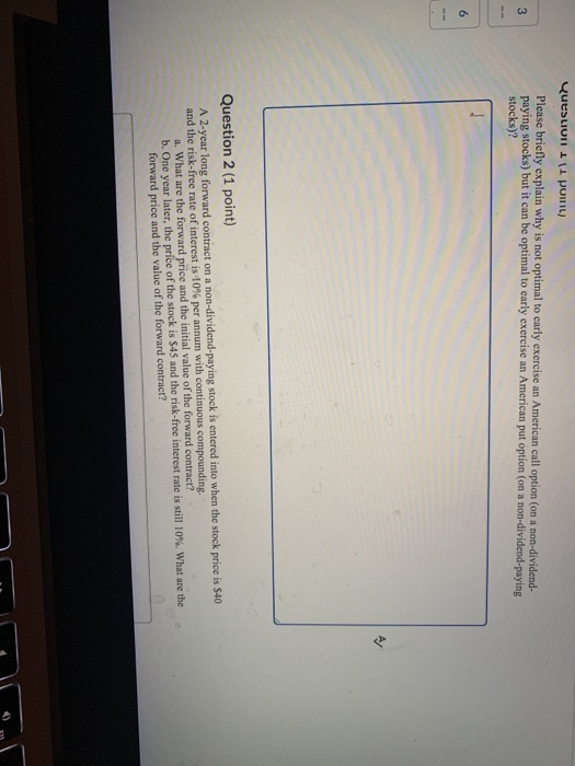  Question 111 pont) Please briefly explain why is not optimal to