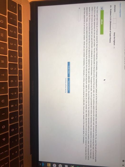 (Balance Sheet) eBook Which of the following actions are most likely to