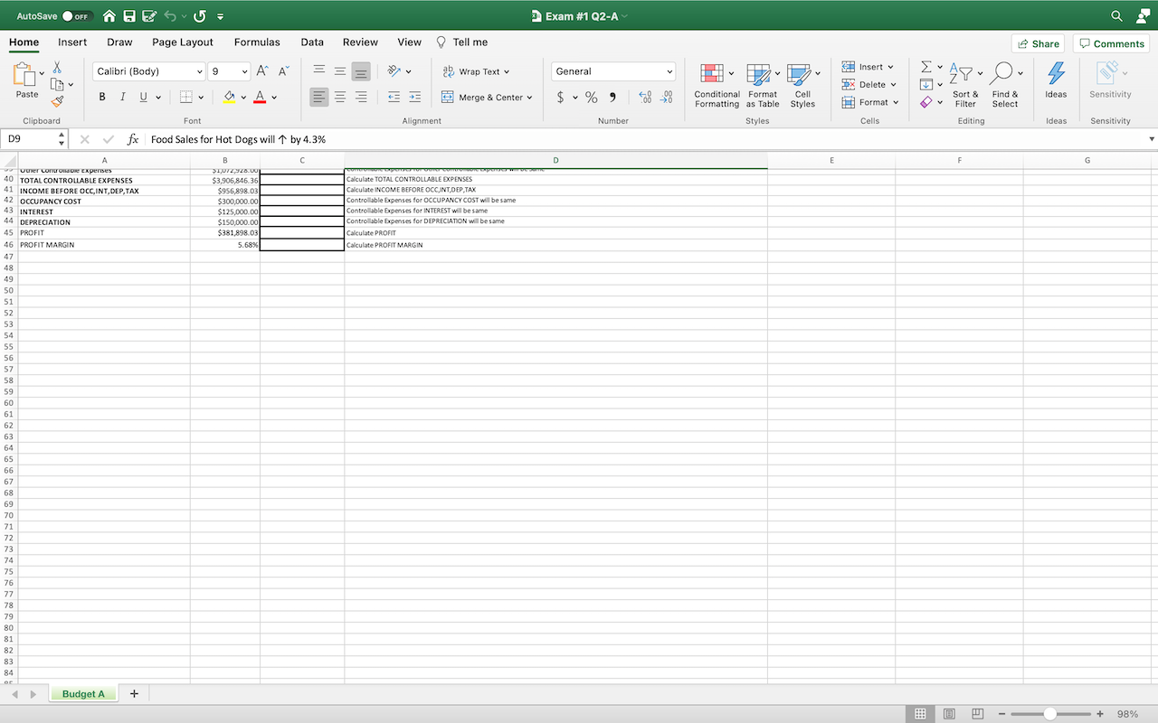 is the info needed to complete. You are new district manager for