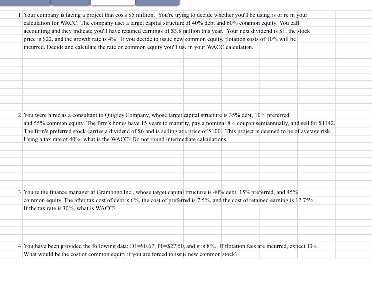 Please help me answer this 1 Your company is facing a project