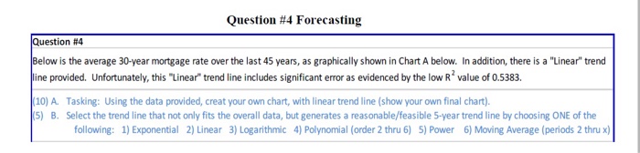  Question #4 Forecasting Question #4 Below is the average 30-year mortgage
