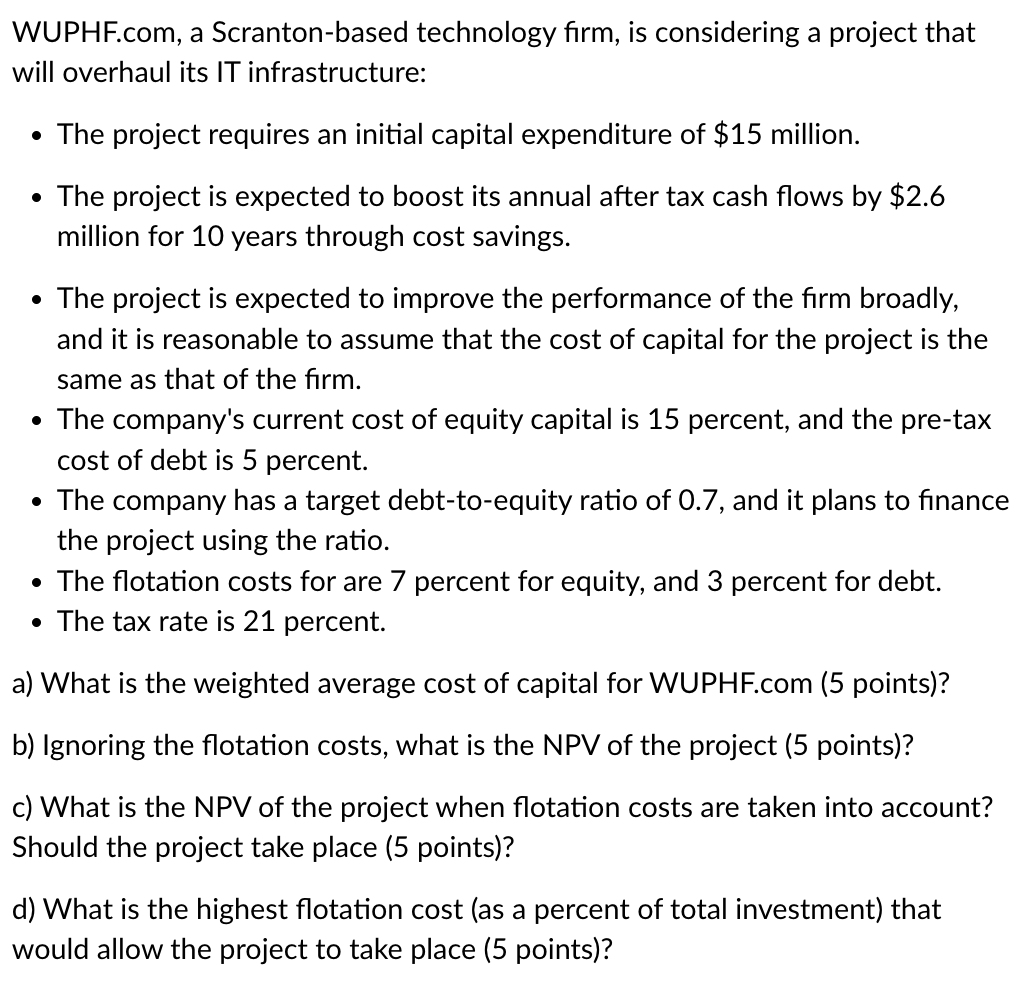 WUPHF.com, a Scranton-based technology firm, is considering a project that will