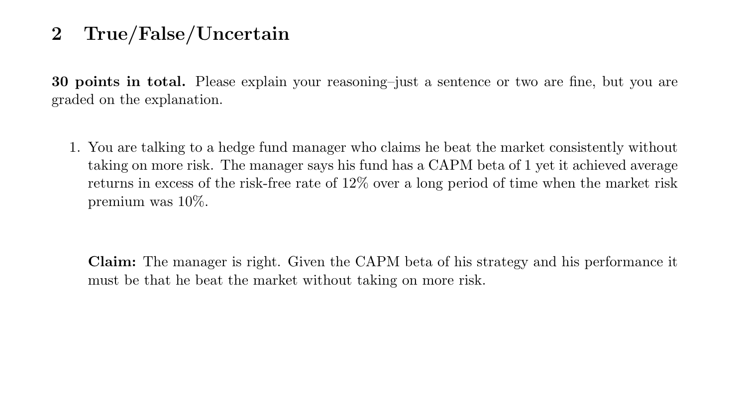 0 points in total. Please explain your reasoning-just a sentence or
