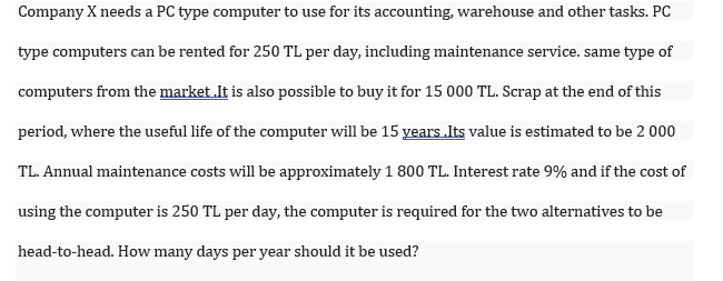  Company X needs a PC type computer to use for its