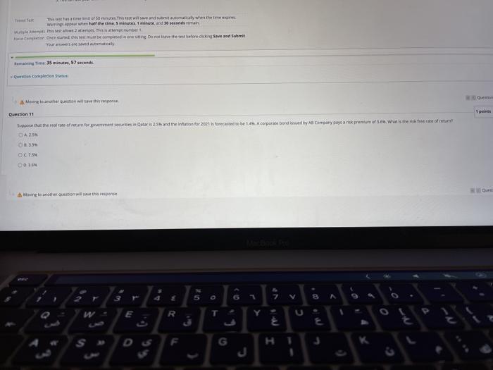 Suppose that the real rate of return for government securities in Qatar