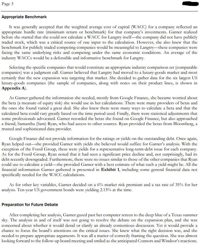 Langtry Falls projects and the appropriateness of investing in the proposed expansion