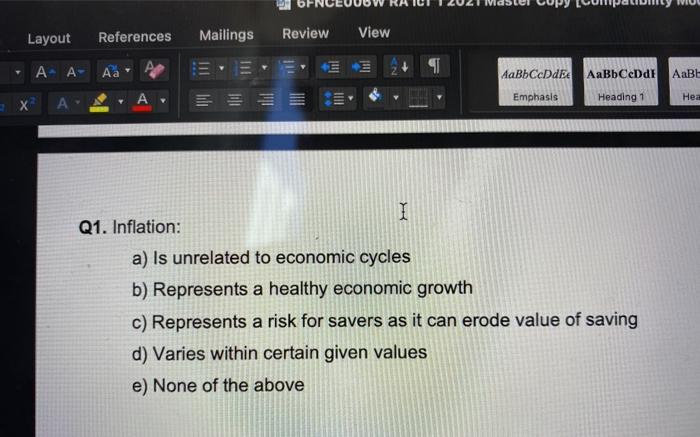  Layout References Mailings Review View A A Aa AaBbCcDdE AaBb CeDdi