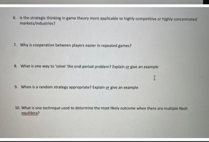 questions in one sentence or less. Use the following hypothetical example to