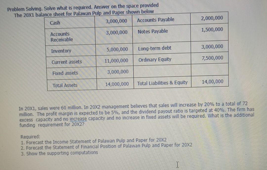 pls show solution Problem Solving. Solve what is required. Answer on
