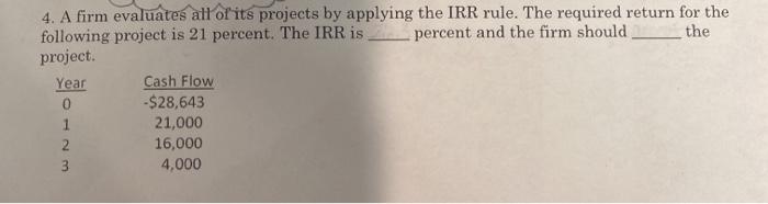  please show all calculations, no excel sheets please! 4. A firm