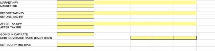 RENT (MONTHLY) PER UNIT 5 RENT INCREASE PER YEAR 6 INITIAL PURCHASE