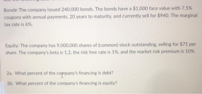 did it! Bonds: The company issued 240,000 bonds. The bonds have a
