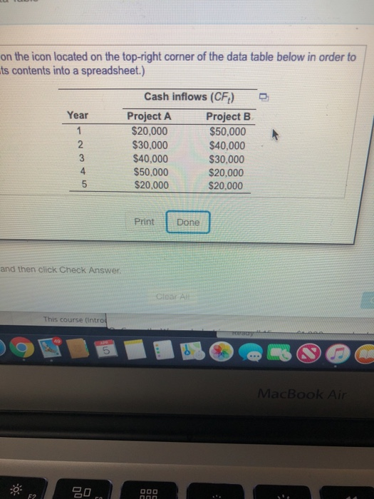 payback periods Shel Camping Gear, Inc, is considering two mutualy exclusive projects.