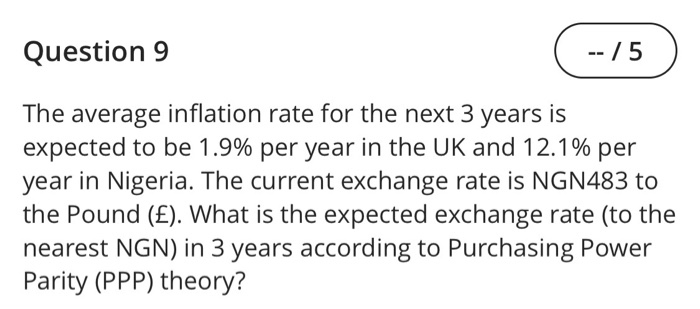  Question 9 - 15 expected to be 1.9% per year in
