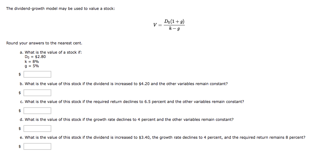 The dividend-growth model may be used to value a stock: D.