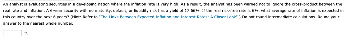10. 11. An analyst is evaluating securities in a developing nation where