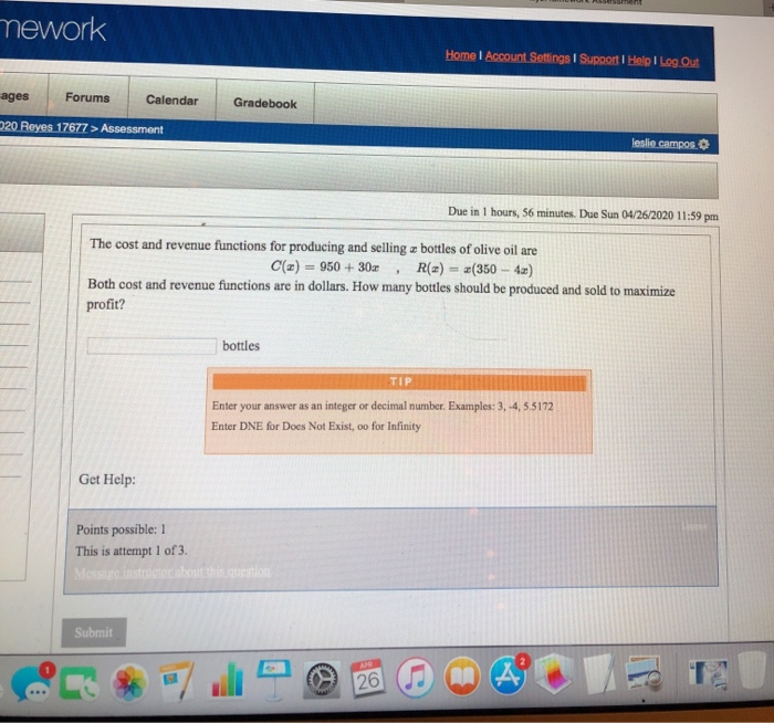  mework Home 1 Account Settings I Support Help I Log Out