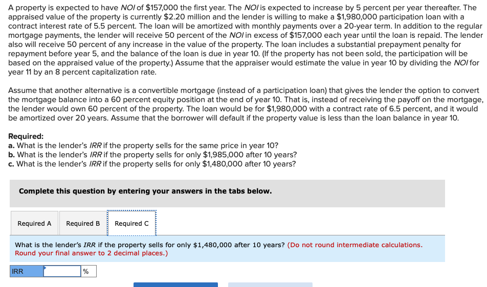 increase by 5 percent per year thereafter. The appraised value of the