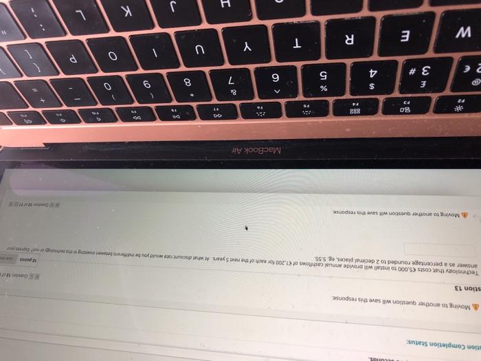  onds. stion Completion Status: Moving to another question will save this