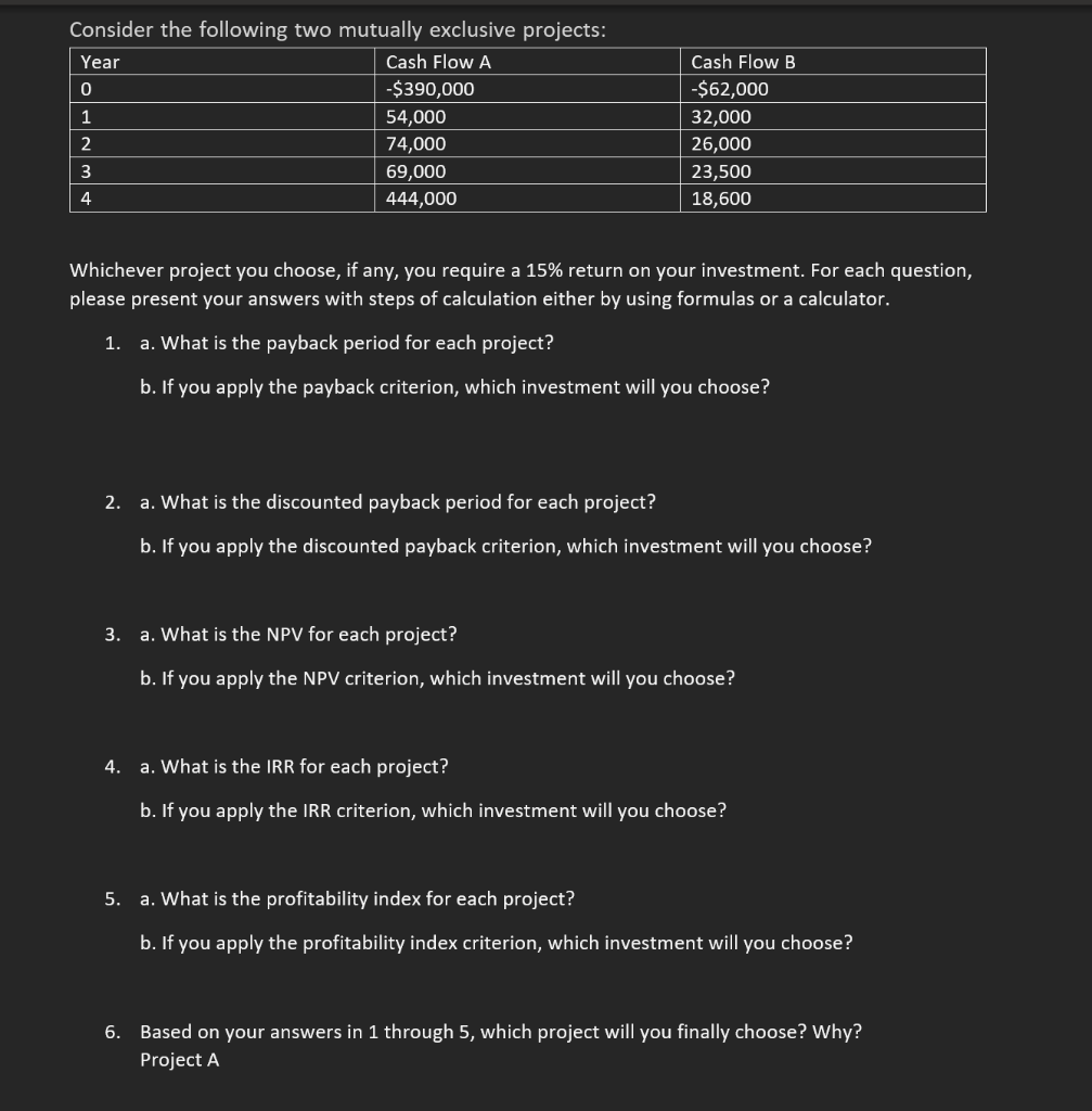  Please explain question 6 in detail and write or type as