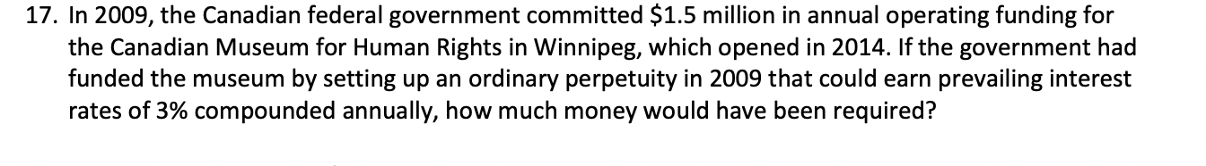 Q.17 Please answer using the formula sheet 17. In 2009, the Canadian