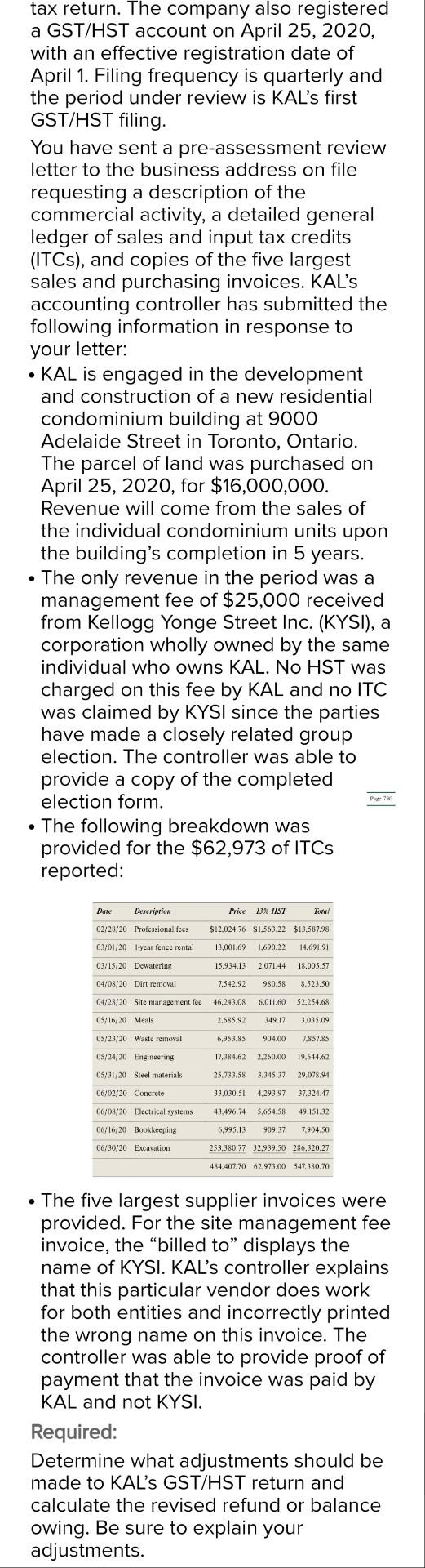 GST/HST Audit Division of the Canada Revenue Agency (CRA). Using sophisticated analytical