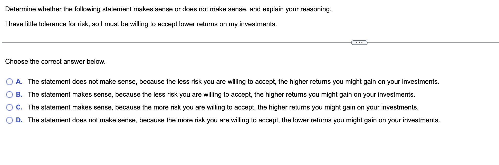 Determine whether the following statement makes sense or does not make