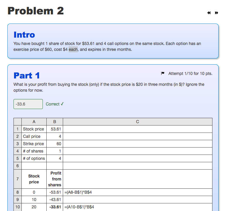 how to answer part 3 Problem 2 Intro You have bought 1