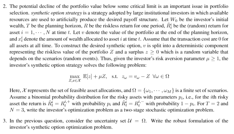Solve both second and third please 2. The potential decline of