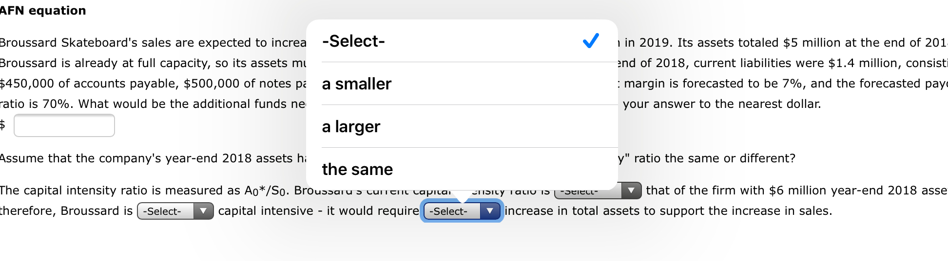 the end of 2018. Broussard is already at full capacity, so its