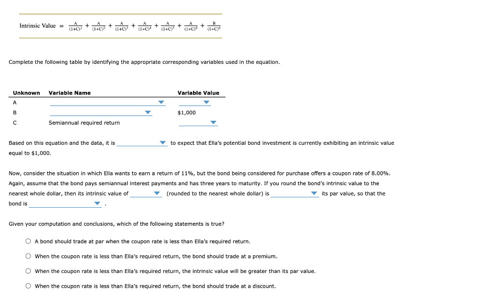 BE (1+C) (1+C) (1+0) (1+CY Complete the following table by identifying the