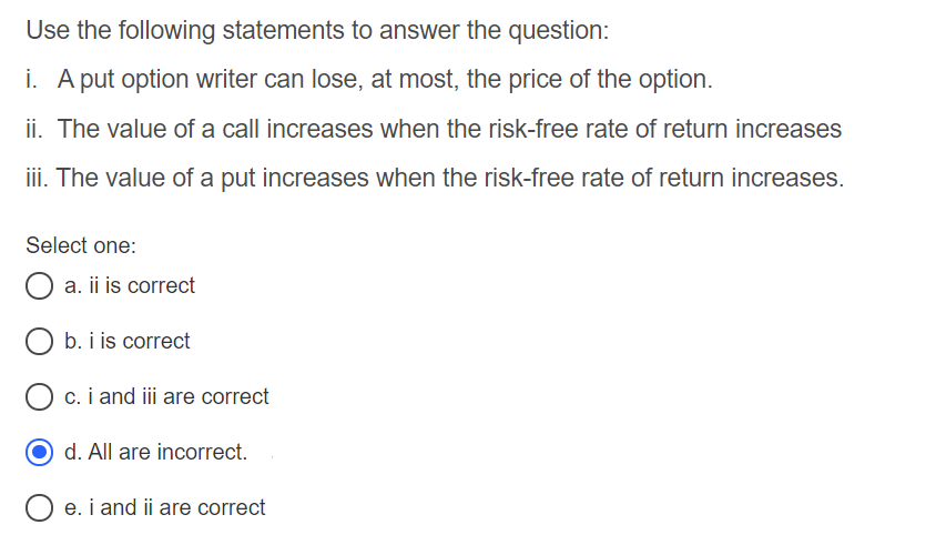 indicates that if the return on security A increases by 10%, the