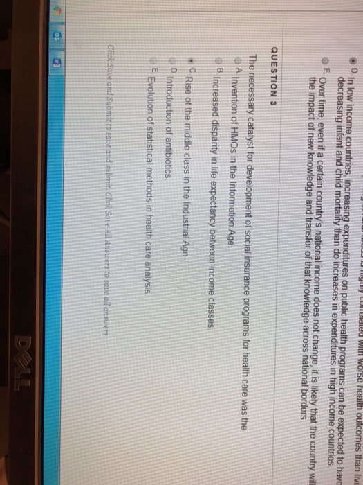  D. In low income countries programs can be expected to have