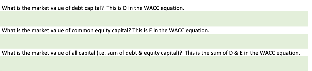you're given that there are 10 mil shares outstanding at a price