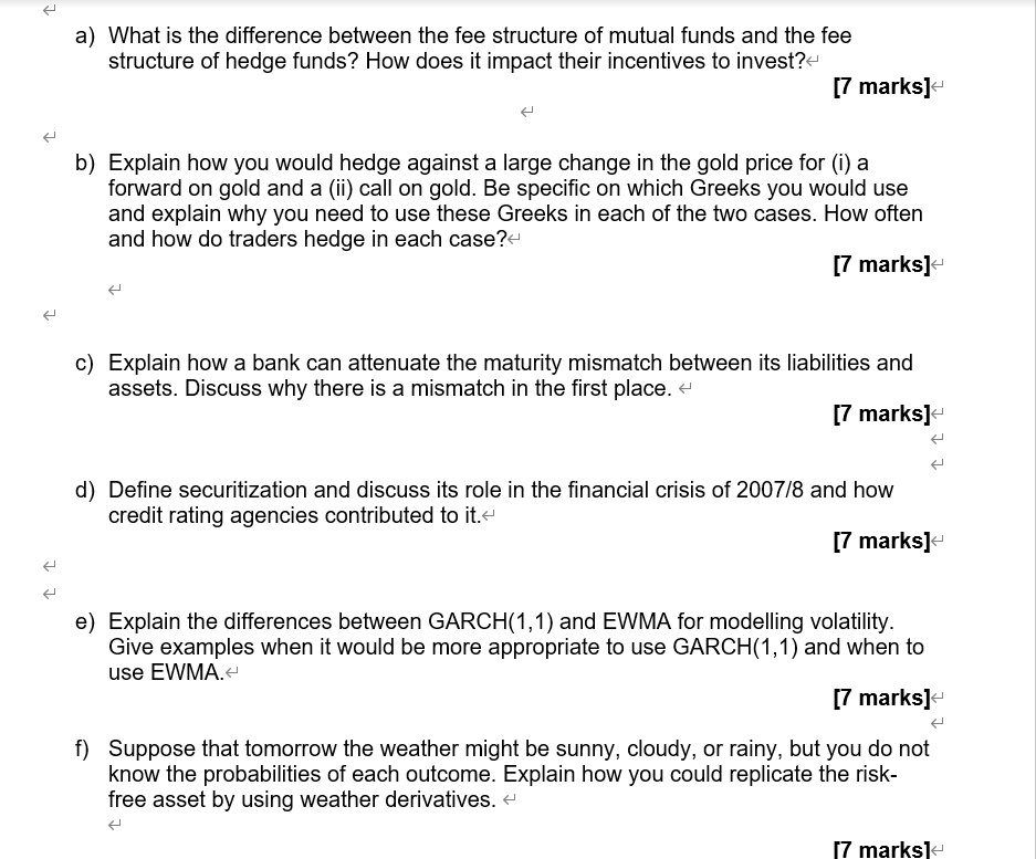  a) What is the difference between the fee structure of mutual