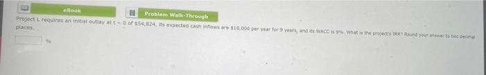 its expected cash inflows are $10,000 per year for 9 years, and